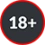 18+ age restriction icon for Mahadev Book online betting platform