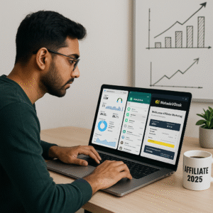 Digital betting agent promoting Mahadev Book IDs through analytics dashboard and WhatsApp